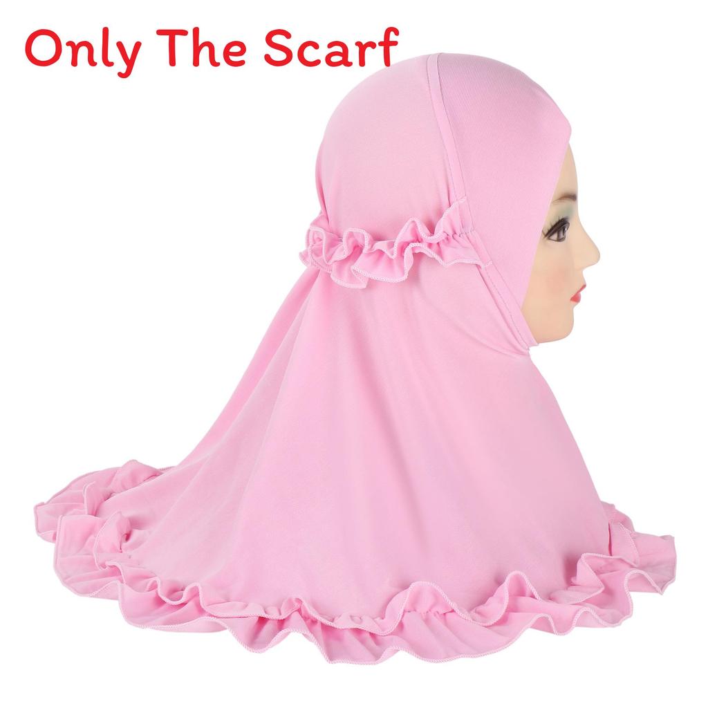 Kids Girl Headband With Ruffle Edge Lightweight Polyester Girls Hair Wrap For Spring Fall