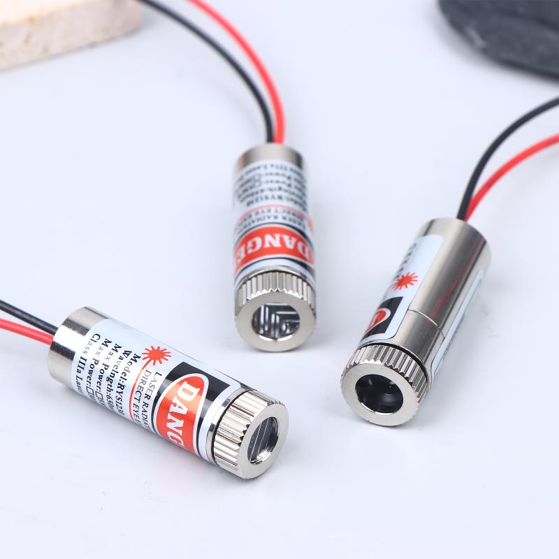 1/2/3pcs 650nm 5mW Laser Pointer Diode Head Red Point Line Cross Laser Module 5V Copper Head Sight