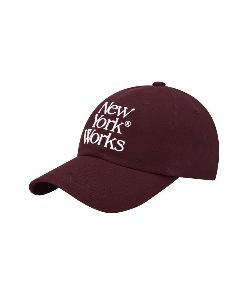 Nyuyogwogseu Mix Logo Ball Cap_ Burgundy