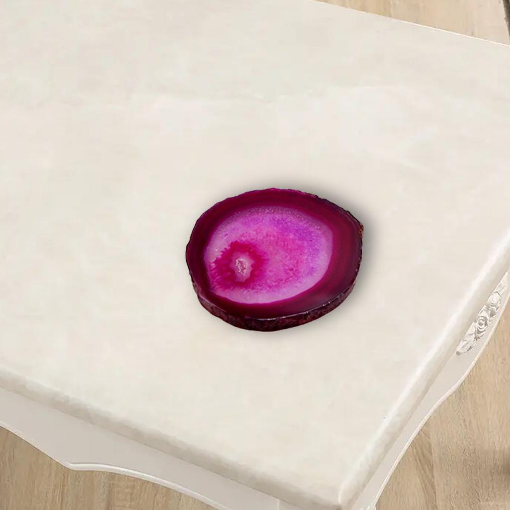 Drink Coaster Agate Round Heat Proof Stone Coaster for Kitchen Dining Table Drinkware