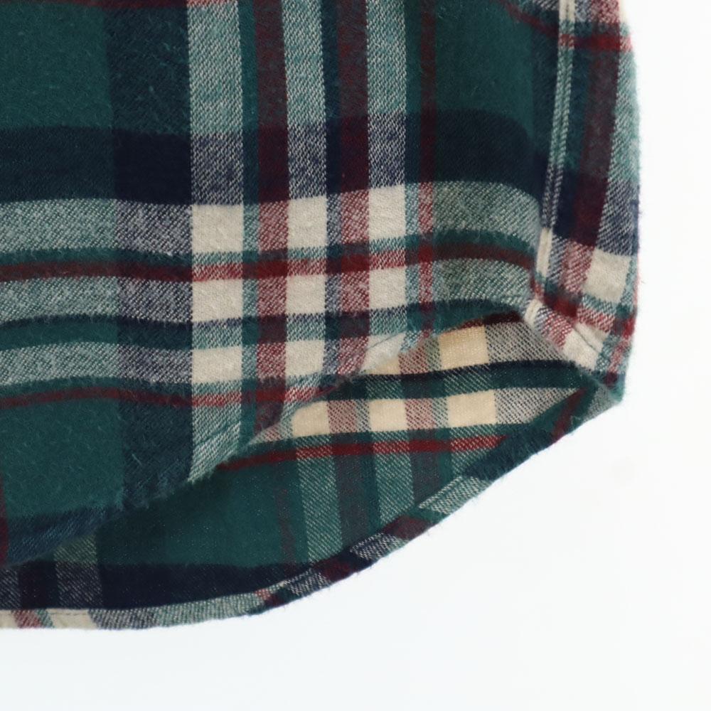 L.L.BEAN 80s Outdoor Vintage Check Pattern Long Sleeve Flannel Button Down Shirt Men's Used