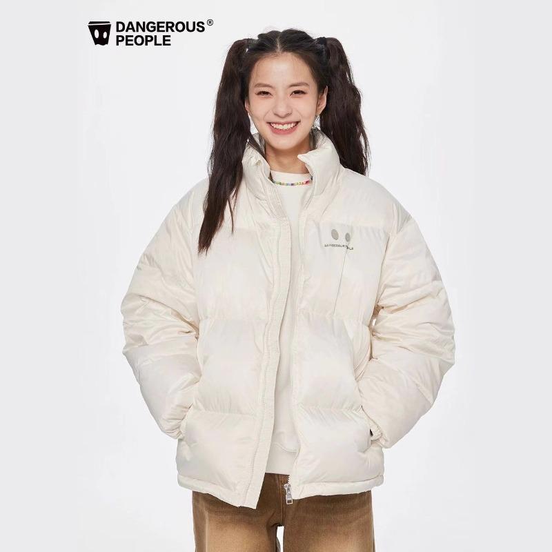 Down Jacket Women's Short Winter New Medium Small Loose Thickened Couple Coat Men and Women