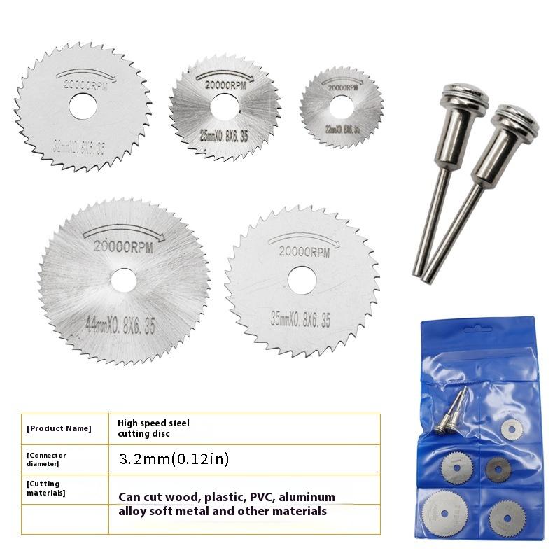 1Set High Speed Steel Circular Saw Blade Cutting Disc Rotating Drilling Tool Accessories For Wood Plastic And Aluminum