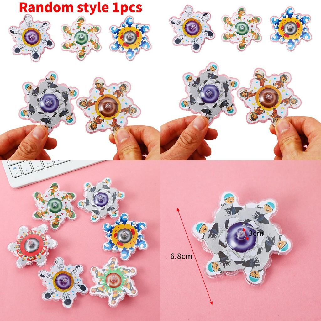 Kids Toy Cartoon Figure Pattern Gyroscope With Creative Design For Childrens Day Gift And School Activity