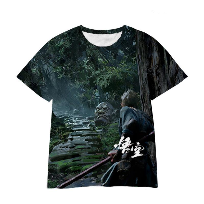 Wukong Cartoon Game 3D Digital Printed Loose Casual T-shirt