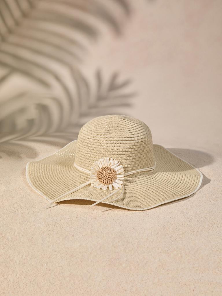 Women Boho Straw Sun Hat With Wide Brim For Beach Summer Outdoor