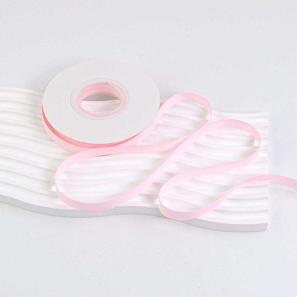 1cm Solid Matte Polyester Ribbon for Fresh Flower Bouquets - Single Color Woven Macaron Ribbon
