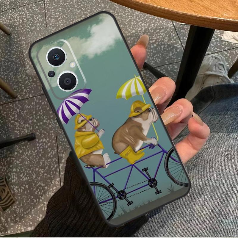 English Bulldog Pug For OPPO Reno 10 11 12 13 14 Pro 7 8 Lite 8T 11F 12F 13F 14F OPPO Find X8 X9 X5 X6 Pro Case