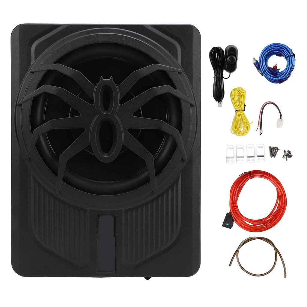 Slim Underseat Powered Car Subwoofer 10in 800W with LED Atmosphere Light Excellent Heat Dissipation Reliable