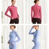 Women's Slim Fit Quick-Dry Zip-Up Yoga Top - Long Sleeve & Bare Feel