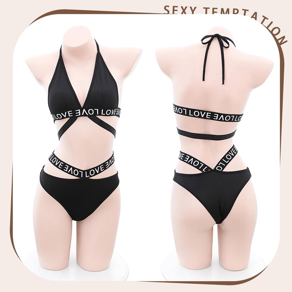Sexy Top and Bottom Erotic English Sexy Lingerie [Ahegao] Lingerie, Extreme, Perverted, Women's, Set, Cosplay, Sexy, Erotic, Underwear, Exposed,