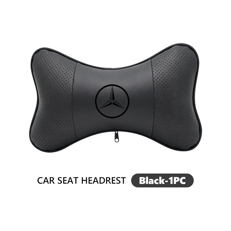 

Leather Car Pillows Headrest Neck Rest Support Seat Accessories For Benz AMG VIANO GLB GLC GLE GLK W108 W124 W126 W169 W176