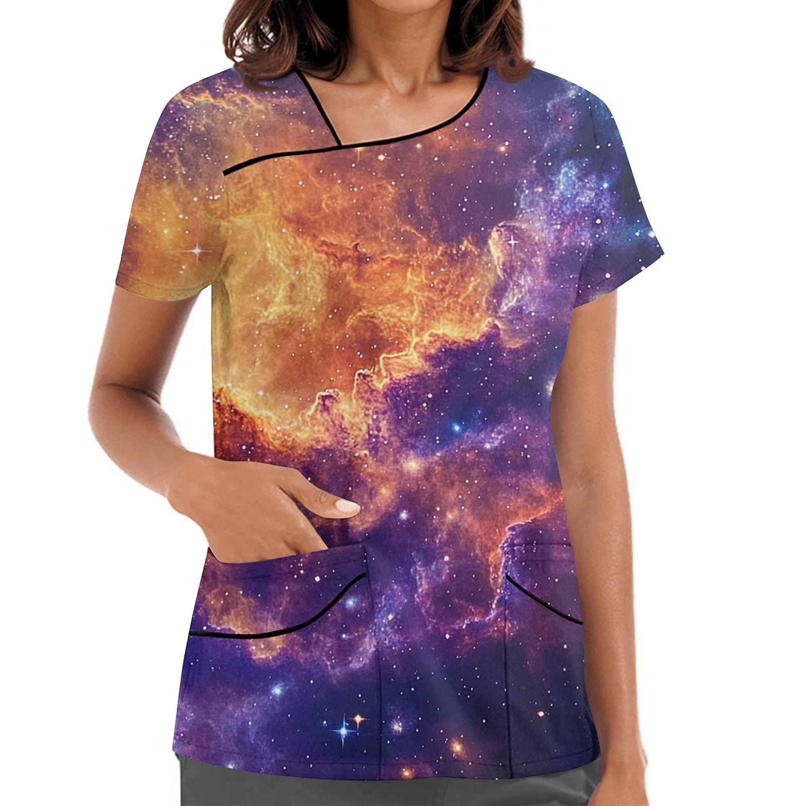 

Жіночий Робочий одяг з принтом, Косий комір та двошарові кишені, Базовий пуловер XL жовтий