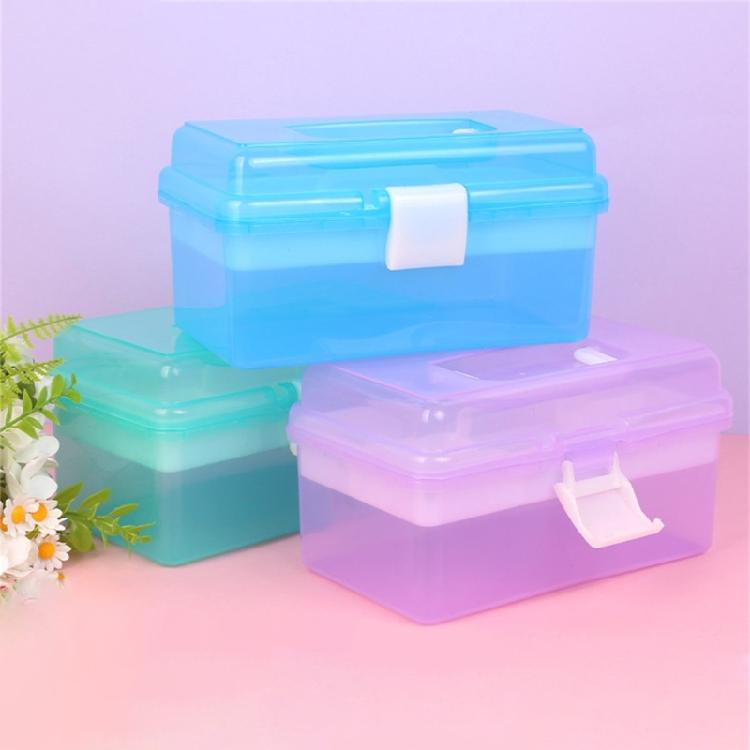 Transparente Spielzeugaufbewahrungsbox mit Tablett Große Kunststoffbox zur Organisation kleiner Gegenstände