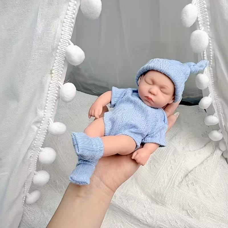 Bambole Reborn da 7,8 Pollici 20cm Bambole Carine Giocattoli Mini Morbide e Corpo Intero Bambole in Vinile Bambola Reborn Mini Carina Per Adulti Regali di Compleanno