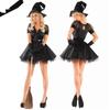 New Halloween New Black Veil Witch Costume, Witch Costume, Temperament Witch Night Ghost Game Costume