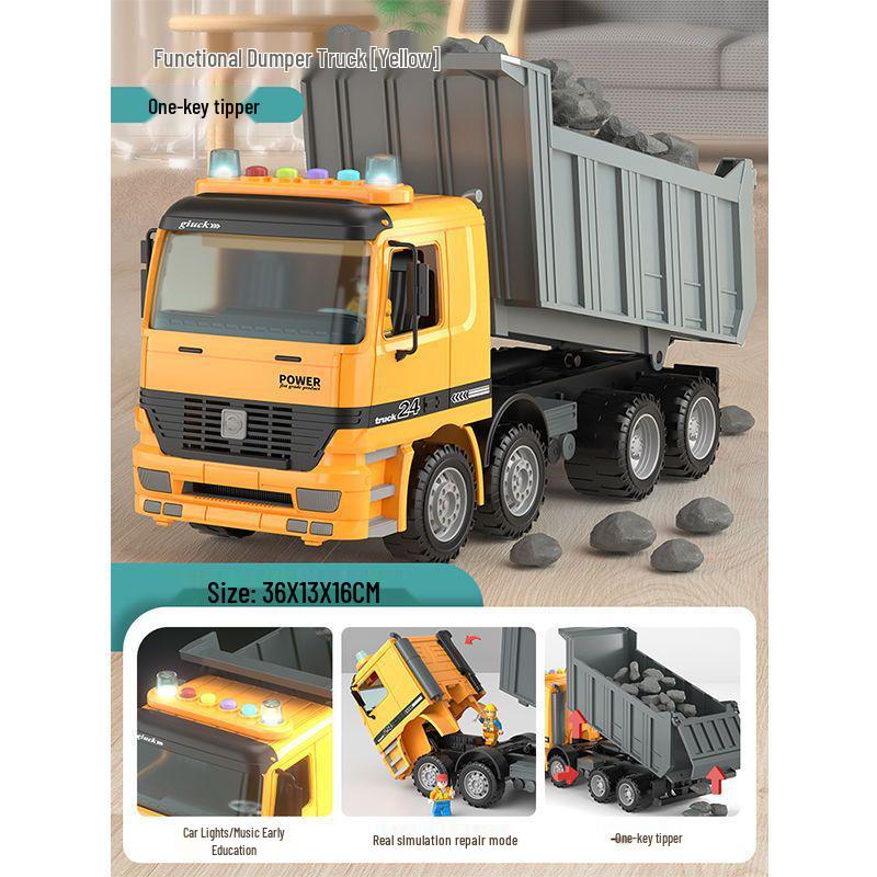 

Очень большой мусоровоз со светом и музыкой, обучающая модель экскаватора для детей