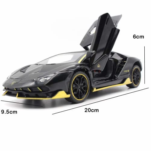 CHENLUNING Lamborghini Centenario Miniature Car, Pull-Back Car, Diecast Car, 1/24 Scale Alloy Model LP770-4, Lamborghini Sports Car Model, Alloy Model