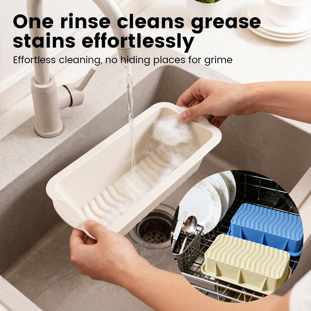 Rectangular Mold Non-Stick Silicone Loaf Pan Easy Release, Heat Resistant Anti-Slip Handles Baking Bread, Cakes Mold
