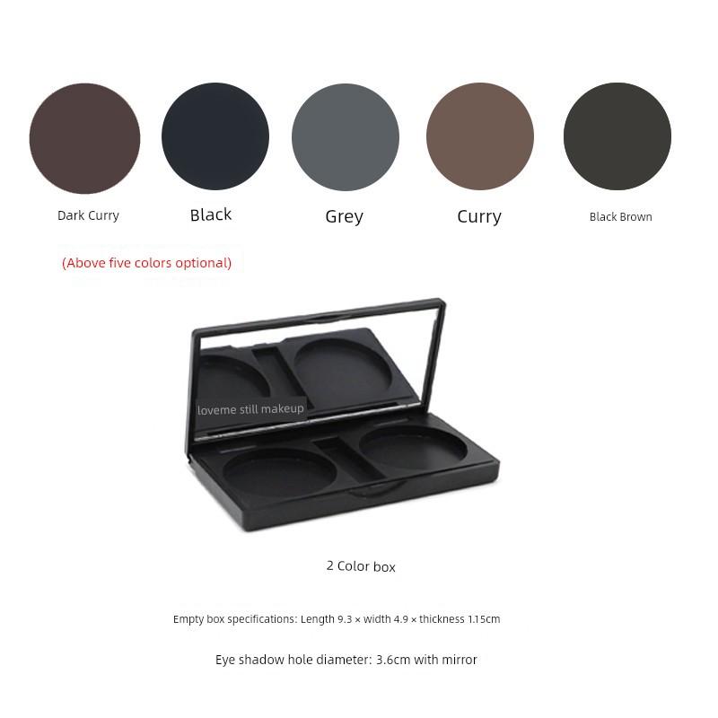 Suetnei Mulberry Moon Two-Color Eyebrow Powder Nature Black Monochrome Gray Brown Sweatproof and Waterproof Non-Decolorizing Genuine Goods Black Brown