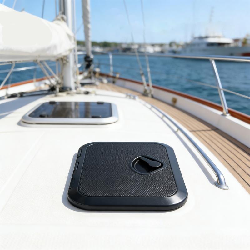 Strong 15 Inch Square Boat Deck Panel Waterproof ABS Construction Marine Access Panel Easy to Use for Yachts Campers