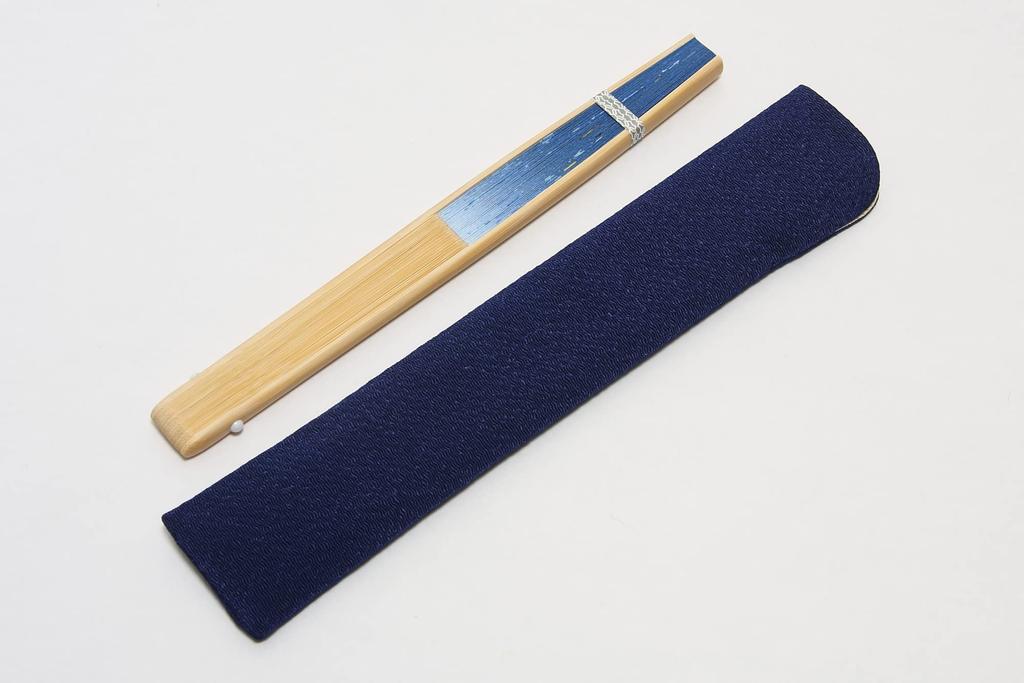 Folding Kyoto Craftsman with Fan in Paper Box [Hasegawa] Men's Fan, Made, Case, (Dragonfly Blue)
