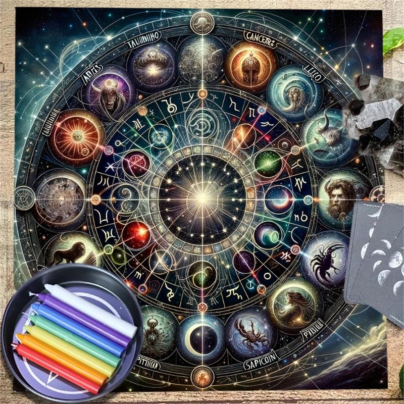 Portables Washable Reading Cloth Mystical Velvets Ritual Cloth Durability Mats for Divination Ceremonies