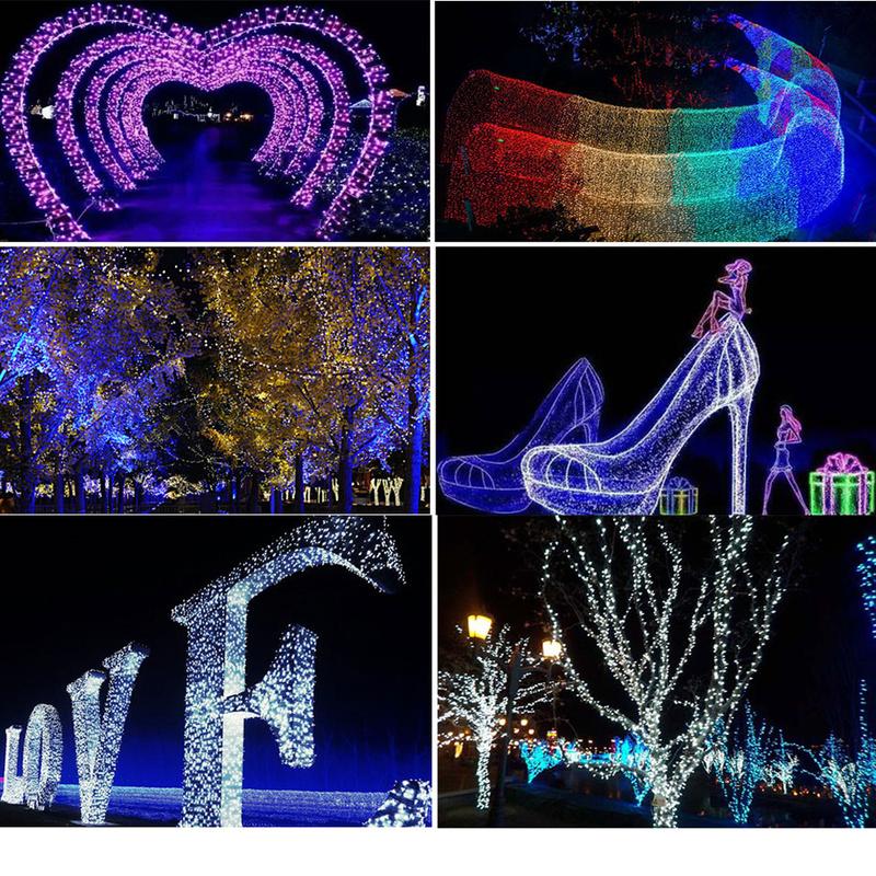 Weihnachtsbeleuchtung, 50 m, dekorative LED-Lichterkette, 8 Modi, Girlandenlichter für Hochzeit, Urlaub, Lichter, 220 V, EU