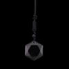 Obsidian Pendant, Natural Crystal Pendulum Stone, Obsidian Hexagram Necklace, Men'S And Women'S Sweater Chain N610.