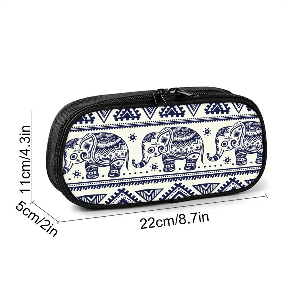 Elephant Print Layered 3D Cartoon Pencil Case & Pen Bag-Best Gift for Boys/Girls School Supplies