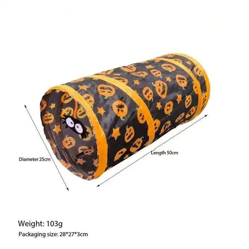 Crinkle Tunnel Cat Toy Foldable Play Tube With Peek A Boo Windows Interactive Hideout For Kittens To Chase Explore Pet Supplies