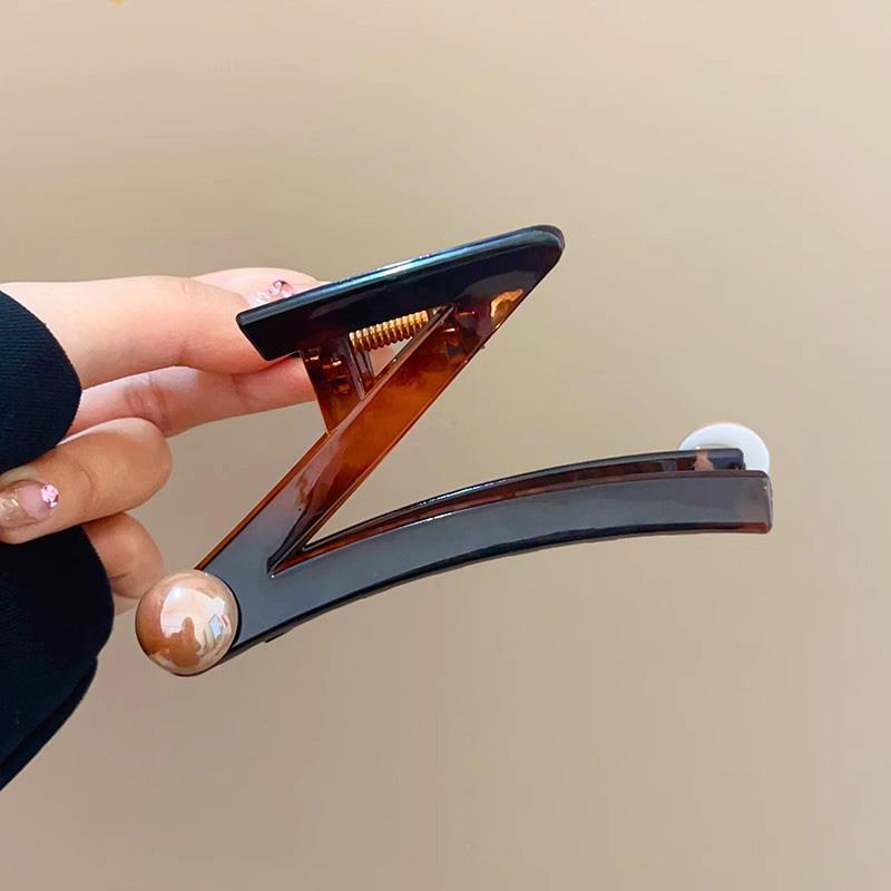 

Новый Элегантный Зажим для Волос в Форме Z с Жемчугом для Женщин Девушек Сладкое Украшение для Волос Зажим-Держатель для Волос на Затылке Модные Аксессуары для Волос