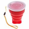 Portable Silicone Retractable Folding Cup With Lid Telescopic Collapsible Drinking Cup Outdoor Coffee Cups Kitchen Bar Supplies