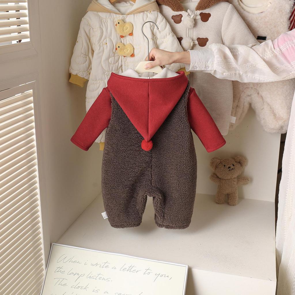 Winter Baby Two-Piece Set: Cute Newborn Girl Romper & Stylish Outwear