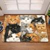 Cute Cat Bathroom Floor Mat Imitation Cashmere Floor Mat Household Bathroom Door Absorbent Foot Mat