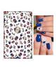 Autocollants 3D pour Nail Art, lignes ondulées abstraites colorées, décalcomanies à fleurs et feuilles florales, décoration d'ongles