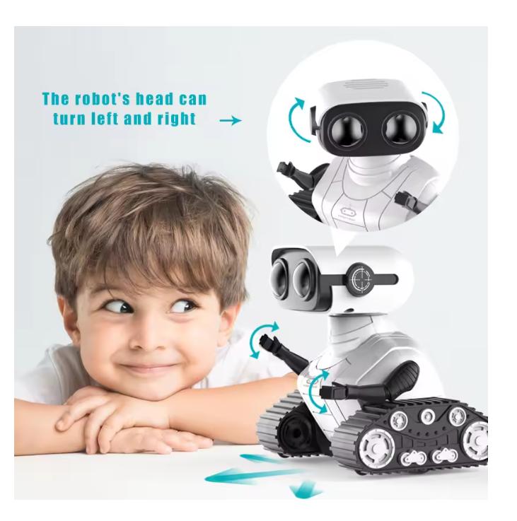 Ebo Robot Toys Rechargeable RC Robot For Kids Boys And Girls Remote Control Toy With Music And LED Eyes Gift For Children's