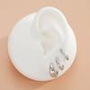 3/6Pcs Minimalist Stainless Steel Huggie Hoop Earrings Set Women Fashion Dainty Round Zircon Drops Earrings Daily Wear Jewelry