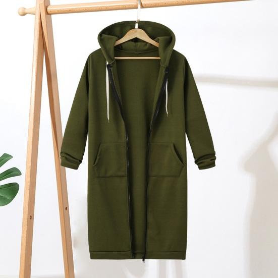 Zip Up Hoodies for Women Oversized Fleece Long Tunic Hooded Sweatshirt Fall Winter Casual