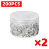 Clear Push Pins with Plastic Head & Steel Point, Thumb Tacks for Bulletin Cork Board, Wall Hanging, Photos, Home Office & Craft Projects