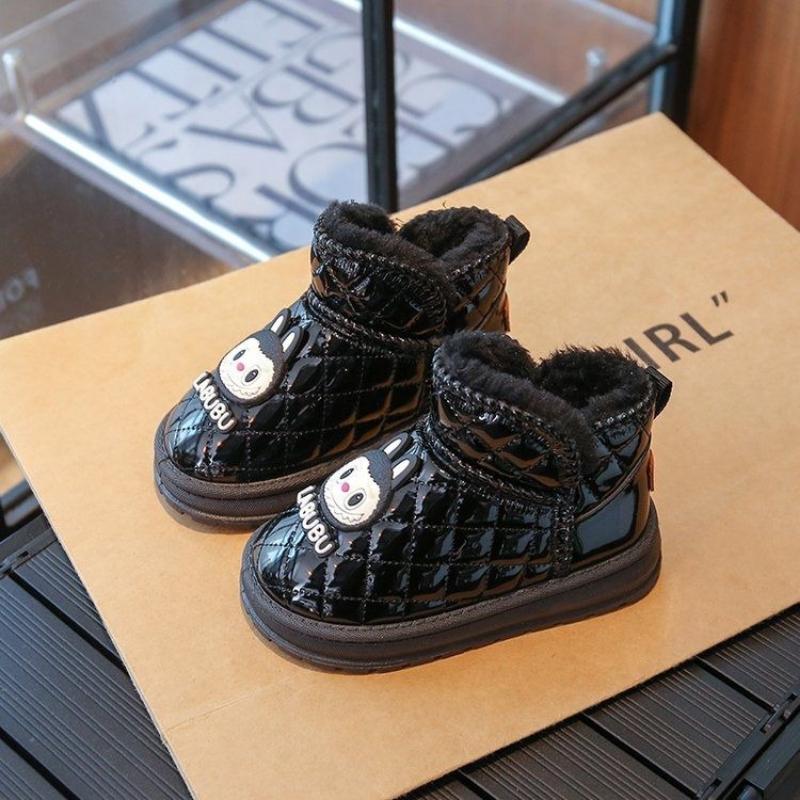 Mädchen Fleece Warme Baumwollschuhe und Winter Kinder Modische Schneestiefel