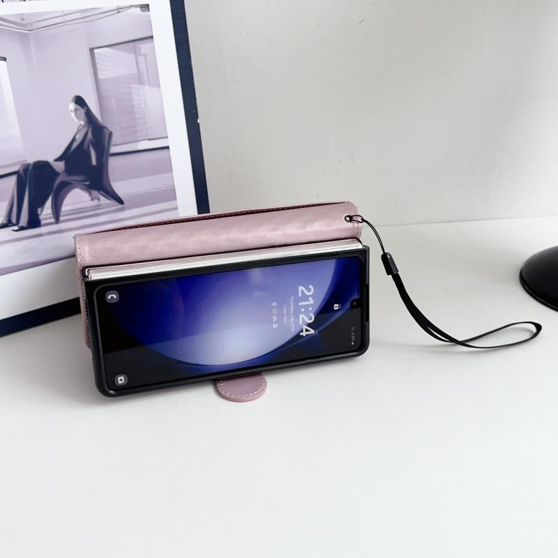 Leather Flip Purse Holder Phone Case For Samsung Galaxy Z Fold 7 6 5 4 3 Fold7 Fold6 Fold5 Wallet Card Cover Back Bag