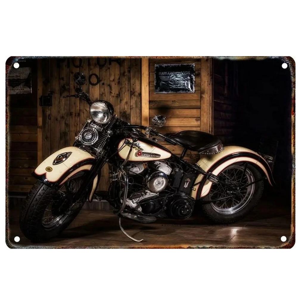 Metal Tin Signs Plaque Cool Motorcycle Wall Decoration Vintage Iron Painting Art Posters for Man Cave Home Cafe Garage Club Bar