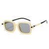 SHAUNA Fashion Square Sunglasses Women Shades UV400 Vintage Rivets Men Punk Clear Gradient Sun Glasses