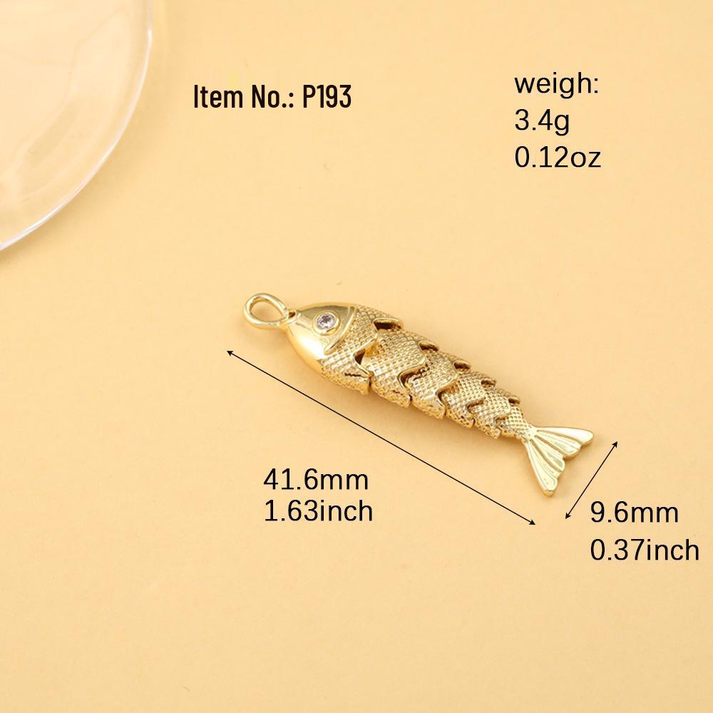 Eleganter vergoldeter Koi-Fisch Anhänger mit Strasssteinen