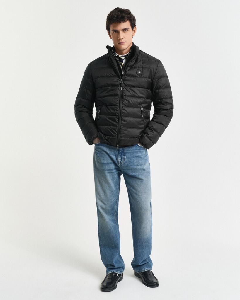 Зимняя куртка GANT Light Down Jacket на двусторонней молнии черная