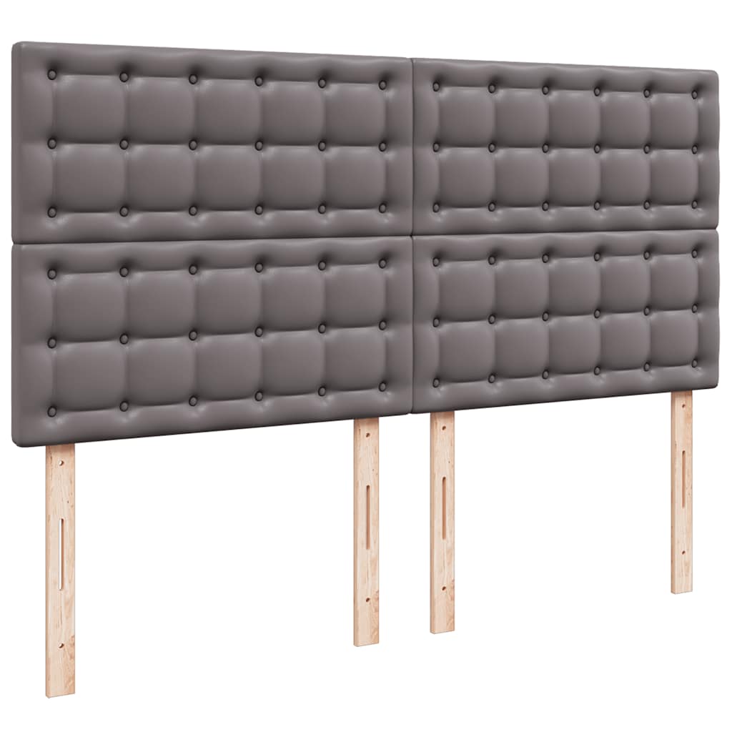 Ottoman Bed with Mattress Gray 180x200 Cm Faux Leather