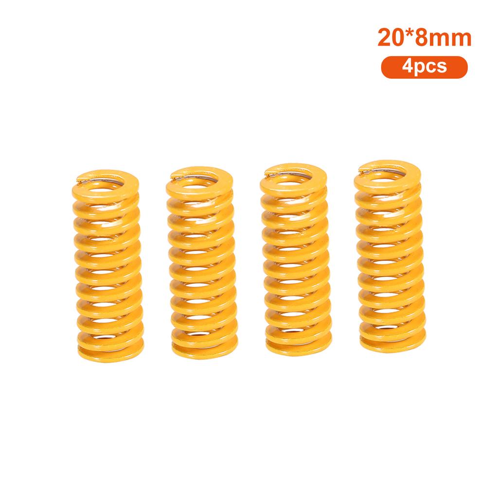 4pcs Upgrade Heated Bed Die Spring Compression Spring Length 20mm OD 8mm ID 4mm Compatible with Anet A8 A6 ET4 ET5