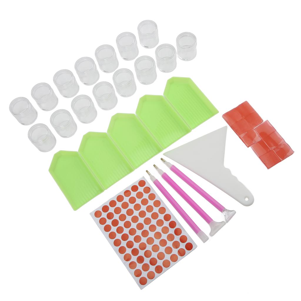 Rhinestone Painting Case 15 Grid Transparent Design Portable Practical Bead Storage Containers Art Supplies