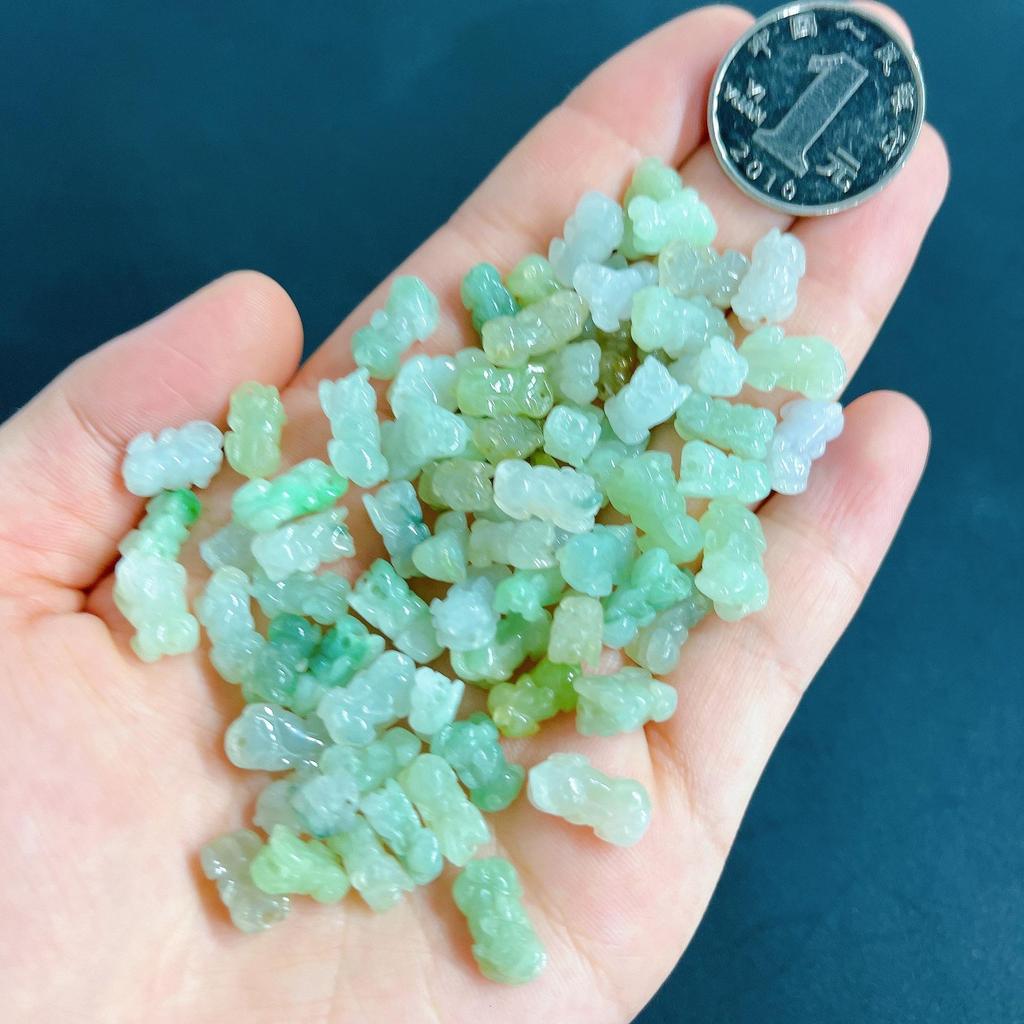Myanmar A-Grade Jadeite Pixiu Jewelry DIY Accessories - Chinese Style Bracelet & Necklace Components